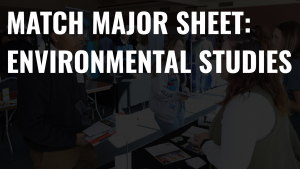 Match Major Sheet: Environmental Studies