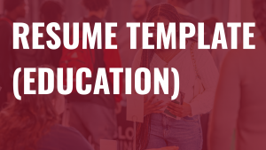 Education Resume Sample